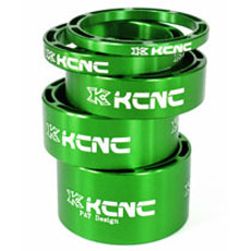 KCNC Set Hollow Headset Spacers - 3 / 5 / 10 / 14 / 20 - Green