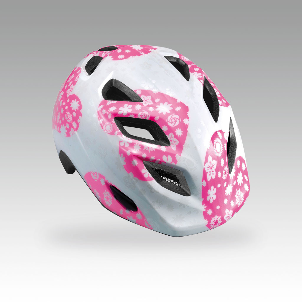MET Helmet GENIO Unisize (52cm - 57cm) Pink Hearts/Flowers (3HELM90UNFB)