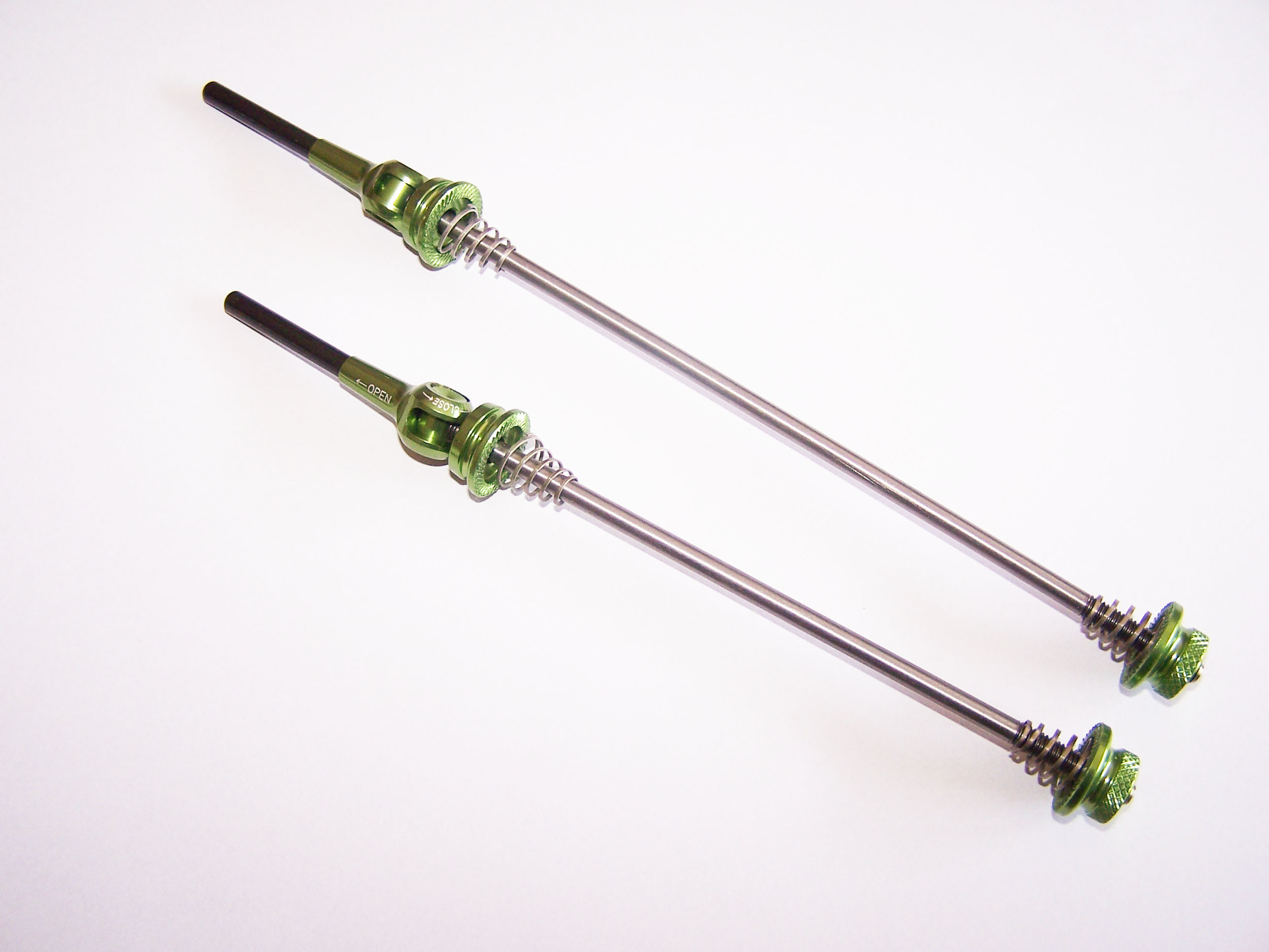 MR CONTROL 2013 MTB Titanium Skewers - Carbon levers Green