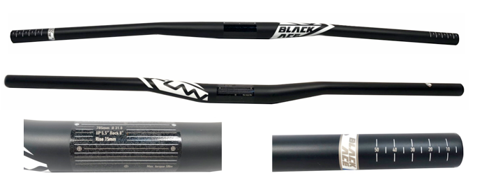 FUNN  Handlebar BLACK ACE Carbon 31.8x785mm Rise 15mm Black Carbon