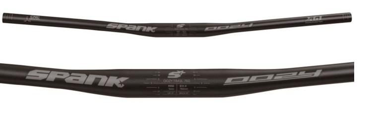SPANK Riser Handlebar OOZY Trail 760 31.8x760mm Rise 15mm Black/ Grey (E03Z76A15028SPK)