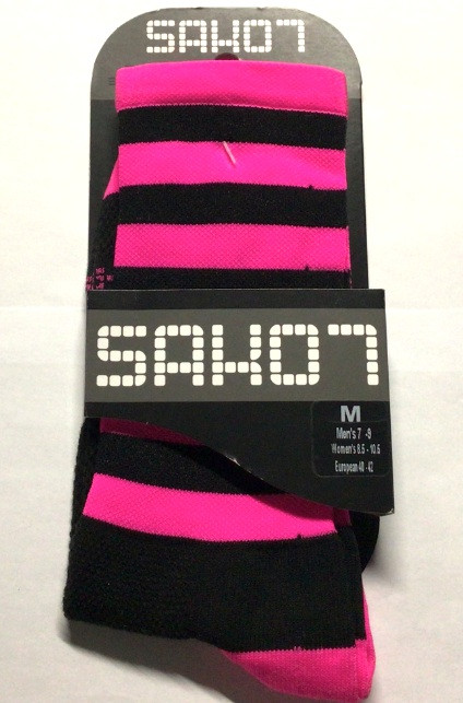 SAKO7 Socks NEW YORK HIPSTERS Pink/Black - Size XL