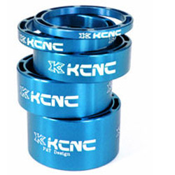 KCNC Jeu d'Entretoises de direction Hollow - 3 / 5 / 10 / 14 / 20 - Blue