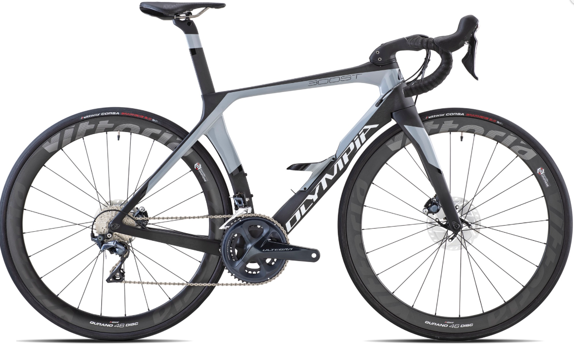 OLYMPIA VELO COMPLET BOOST Carbon DISC - SRAM RIVAL ETAP AXS 12sp - Race - Taille S Black/Grey