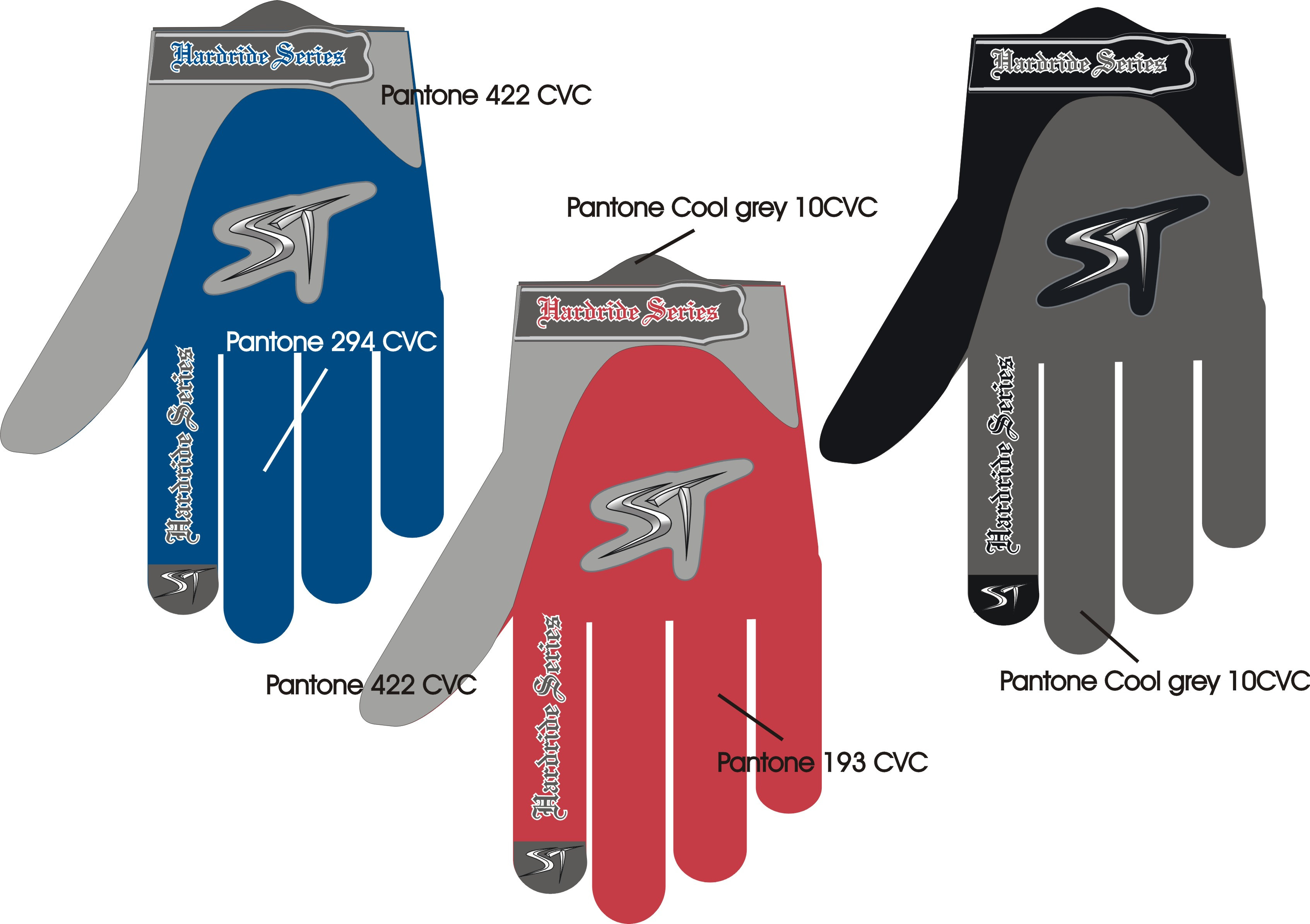 SHOCK THERAPY Paire de Gants Hardride Free Summer Blue/Grey Taille 8 (80099/B/08)