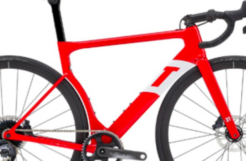 3T Cadre STRADA TEAM Disc Carbon Gloss Red/White + Fourche Taille XS (7130BDCR77H)