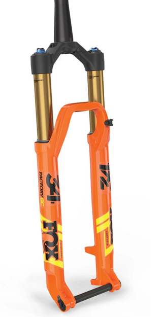 FOX RACING SHOX 2020 Fourche 34 FLOAT SC 29" FACTORY 120mm FIT4 Kabolt 15x110mm Remote 2Pos Tapered Kashima Orange (910-20-721)