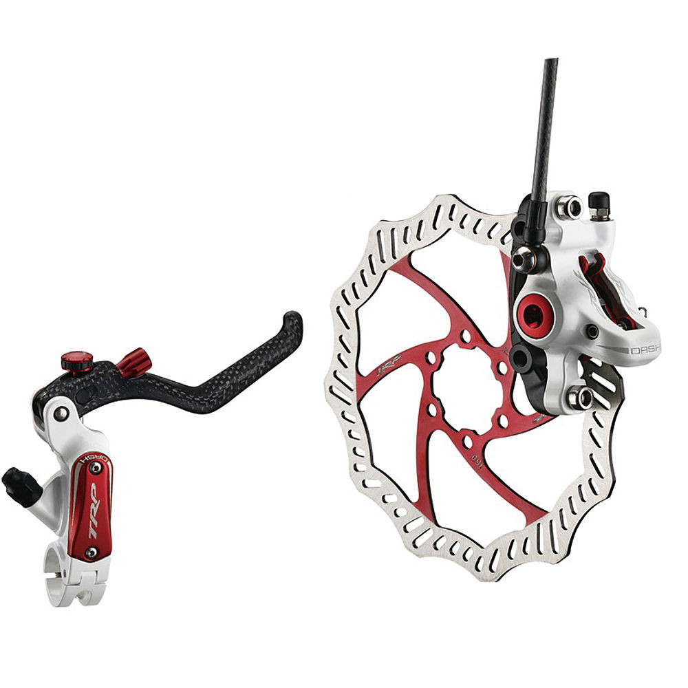 TRP 2013 Disc brake Dash Carbon 160mm IS/PM FRONT White/Red (L.750mm) (TRP012)