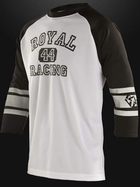 ROYAL Racing Ride Jersey ATHLETIC - 3/4 Sleeve - White/Black 2014 - S (0027-00-520)