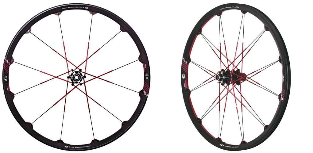CRANKBROTHERS 2015 Wheelset Opium 3 DH 26" Disc 6-bolts Axle (20x110mm / 12x150mm) Black/Red (15495)