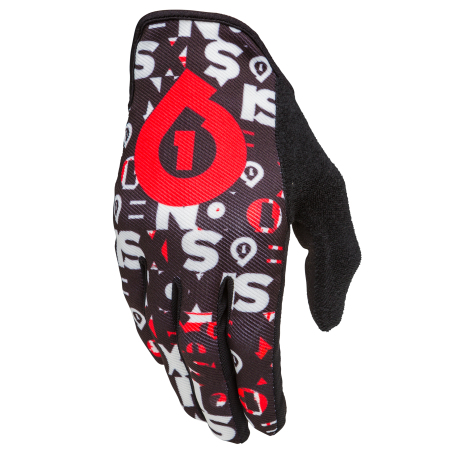 SIXSIXONE Pair Gloves COMP REPEATER 2014 Black/Red XS (7) (6881-34-007) 