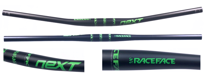 RACEFACE Handlebar NEXT Carbon 31.8x760mm Matt Black/Green