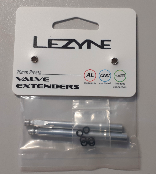 LEZYNE Pair Valves Extender 70mm (4712805971602)