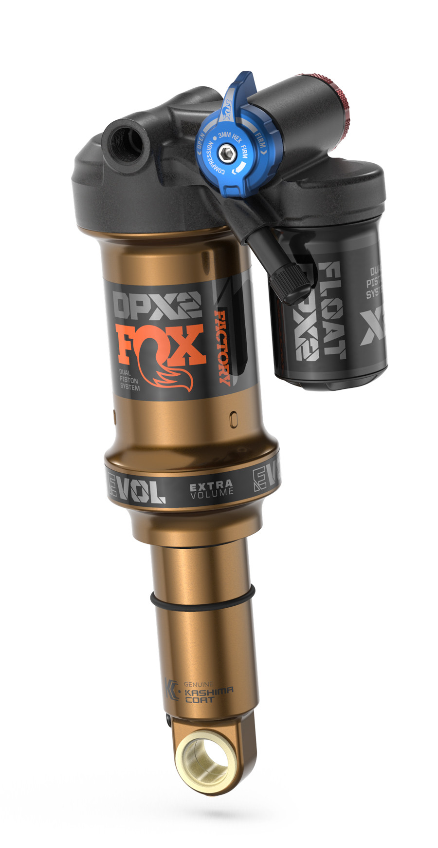 FOX RACING SHOX 2020 Rear Shock FLOAT DPX2 FACTORY 185x55mm 3Pos-Adj EVOL LV TRUNNION Metric (973-01-248)