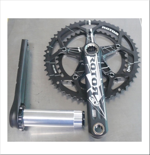 ROTOR Chainset 3DF 50/34T BCD110 175mm w/o BB Black 