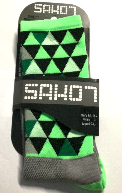 SAKO7 Socks PRO SOLITUDE Grey/Green - Size S