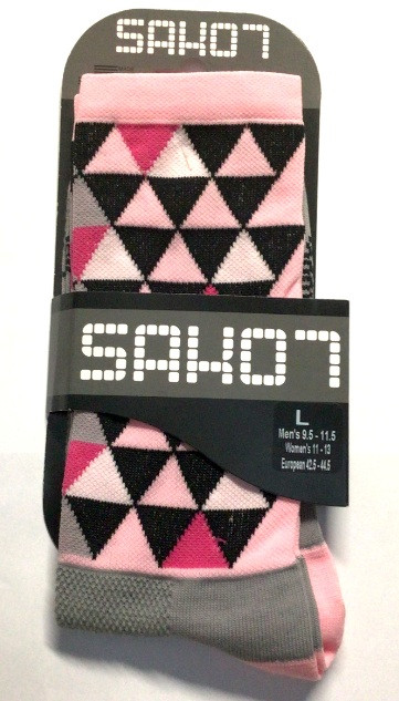 SAKO7 Socks PRO SOLITUDE Grey/Pink - Size XL