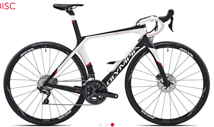 OLYMPIA COMPLETE BIKE BOOST Carbon DISC - SRAM RIVAL ETAP AXS - Syntium -Size M Black/White/Red