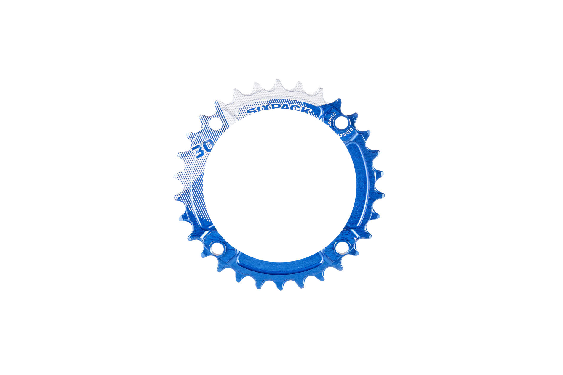 SIXPACK-RACING Chainring K-Ring Narrow Wide 104 BCD 12Sp 30T Blue (331703)