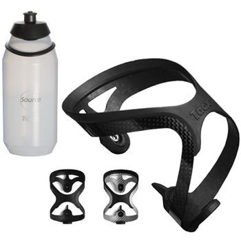 TACX 2013 Tao Carbon Bottle Cage with Source Bottle - Silver (T6707)