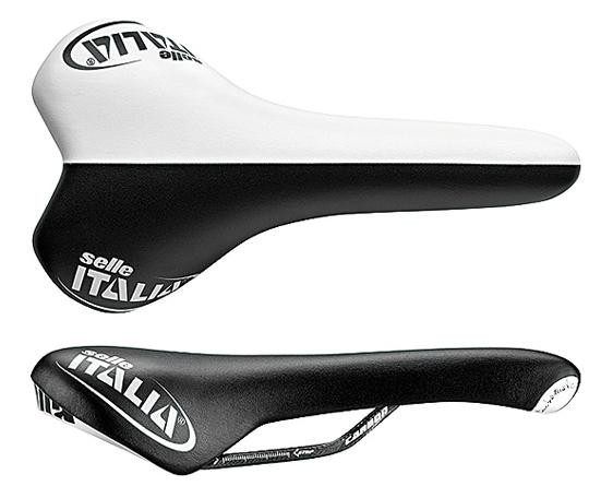 SELLE ITALIA Saddle Turbomatic Team Edition - Carbon rails - Black/White