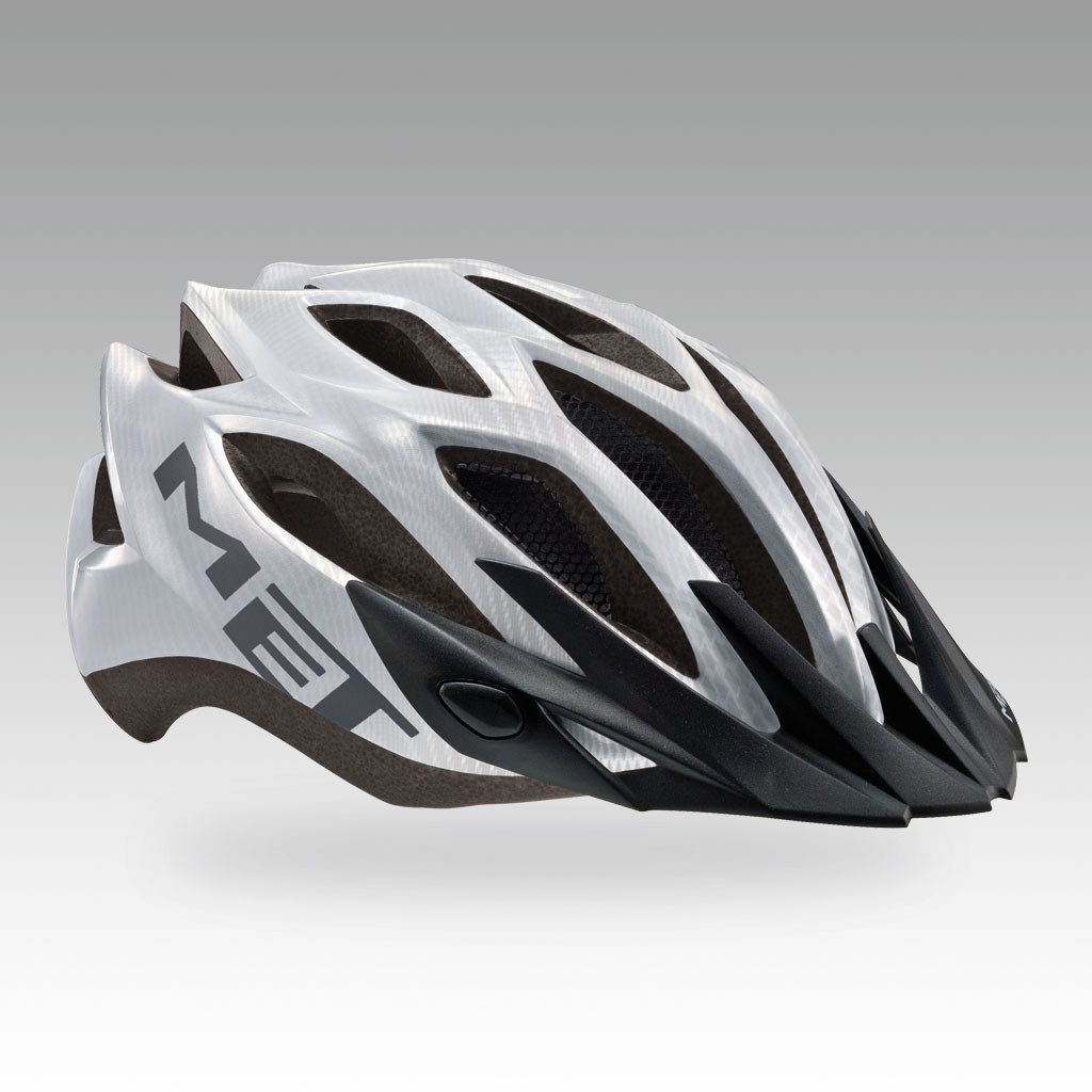 MET Helmet Crossover - Unisize (52 - 59cm) - White/Silver