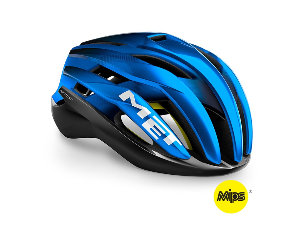 MET Helmet Road TRENTA MIPS Black Blue Metallic/Matt Glossy Size S (3HM126CE00SNB1)