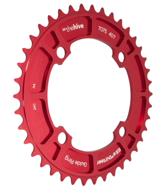 E-THIRTEEN Chainring Guidering 40T (4mm) Red Rocket Anodised (CR.40.R)