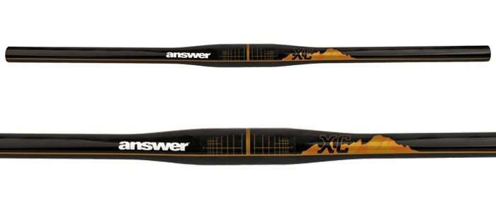 ANSWER Flat Handlebar PRO TAPER XC Carbon 31.8x660mm - Black/Gold (301-25074-L001)