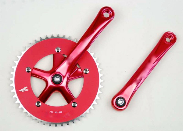 DRIVELINE Chainset Fixie 48T BCD 130mm 170mm Red