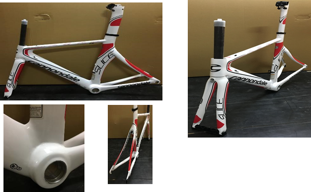 CANNONDALE Frame SLICE AERO 650C CARBON White/Red Size 47