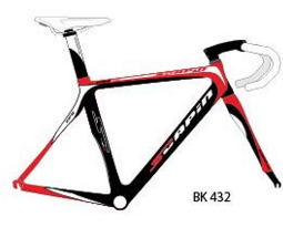 SCAPIN Frame BLAKE Carbon 12K + Fork Size XL Red