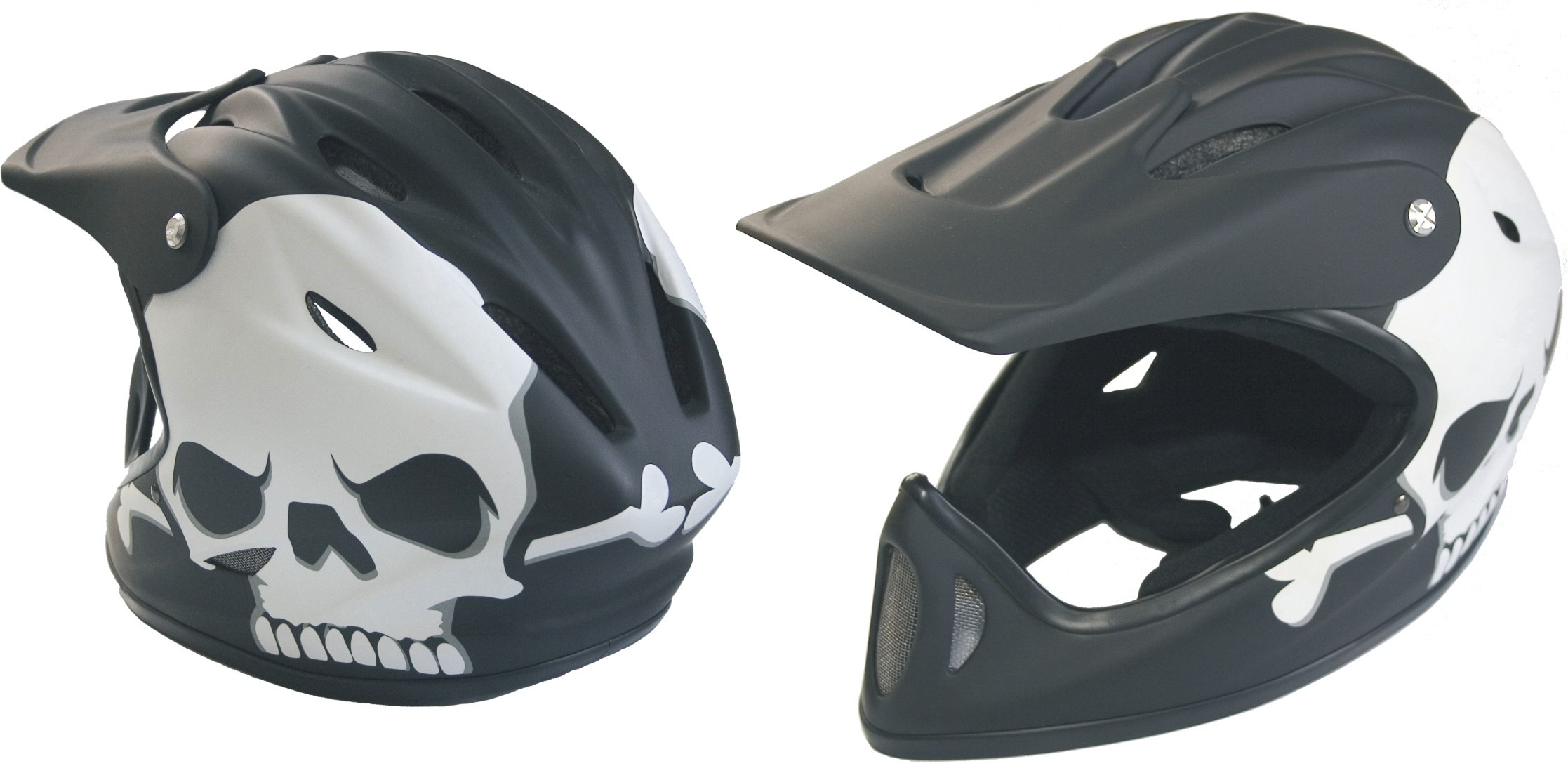 SHOCK THERAPY Helmet Full Face Skull Composite Black Size S/M (80092/S/SM)