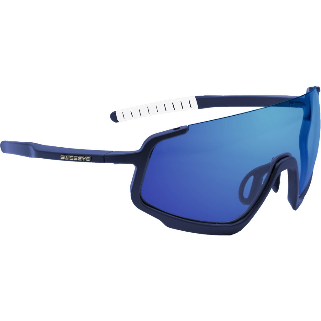 SWISS EYE Sunglasses ICONIC 3.0 Dark Blue Matt / White - Smoke BW Revo (12732)
