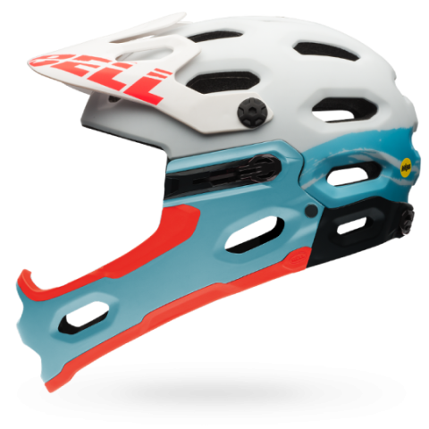 klein gloeilamp Overeenkomend BELL Helmet SUPER 2R MIPS Size M (55-59cm) Mat White/ Glacier Blue/ Sonic  (7071222) RCZ Bike Shop
