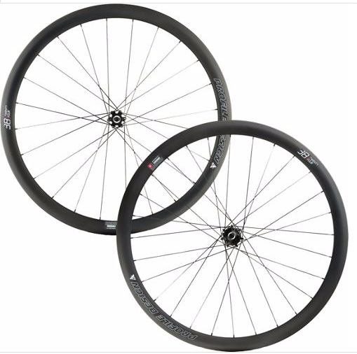 PROFILE DESIGN Wheelset 38 TWENTY FOUR Carbon Disc Tubular (12x100mm / 12x142mm) Black (W3824TUBDBS1) 