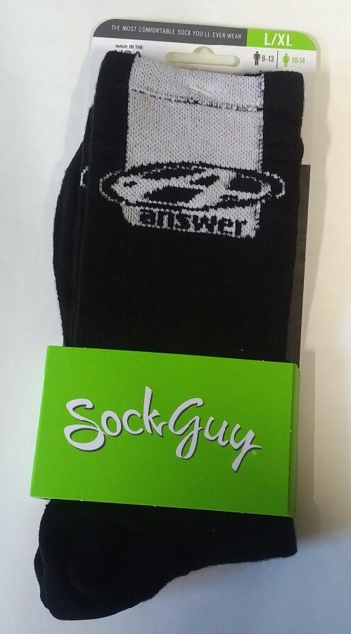 ANSWER Socks G2 6" Black Size L/XL (30-21160)