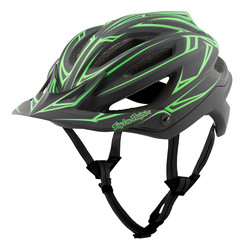 TROY LEE DESIGNS Helmet A2 w/Mips Pinstripe Black/Green Size XS/S (A3117052.XS)