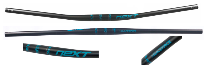 RACEFACE Handlebar NEXT Carbon 31.8x760mm Matt Black/Turquoise