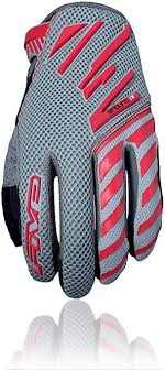 FIVE Pairs Gloves Enduro Air  Grey/Red  Size M (C0317020809)