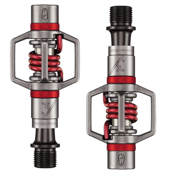 CRANKBROTHERS Pedals EGG BEATER 3 Silver /Red Spring (15319)