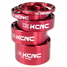 KCNC Set Hollow Headset Spacers - 3 / 5 / 10 / 14 / 20 - Red 
