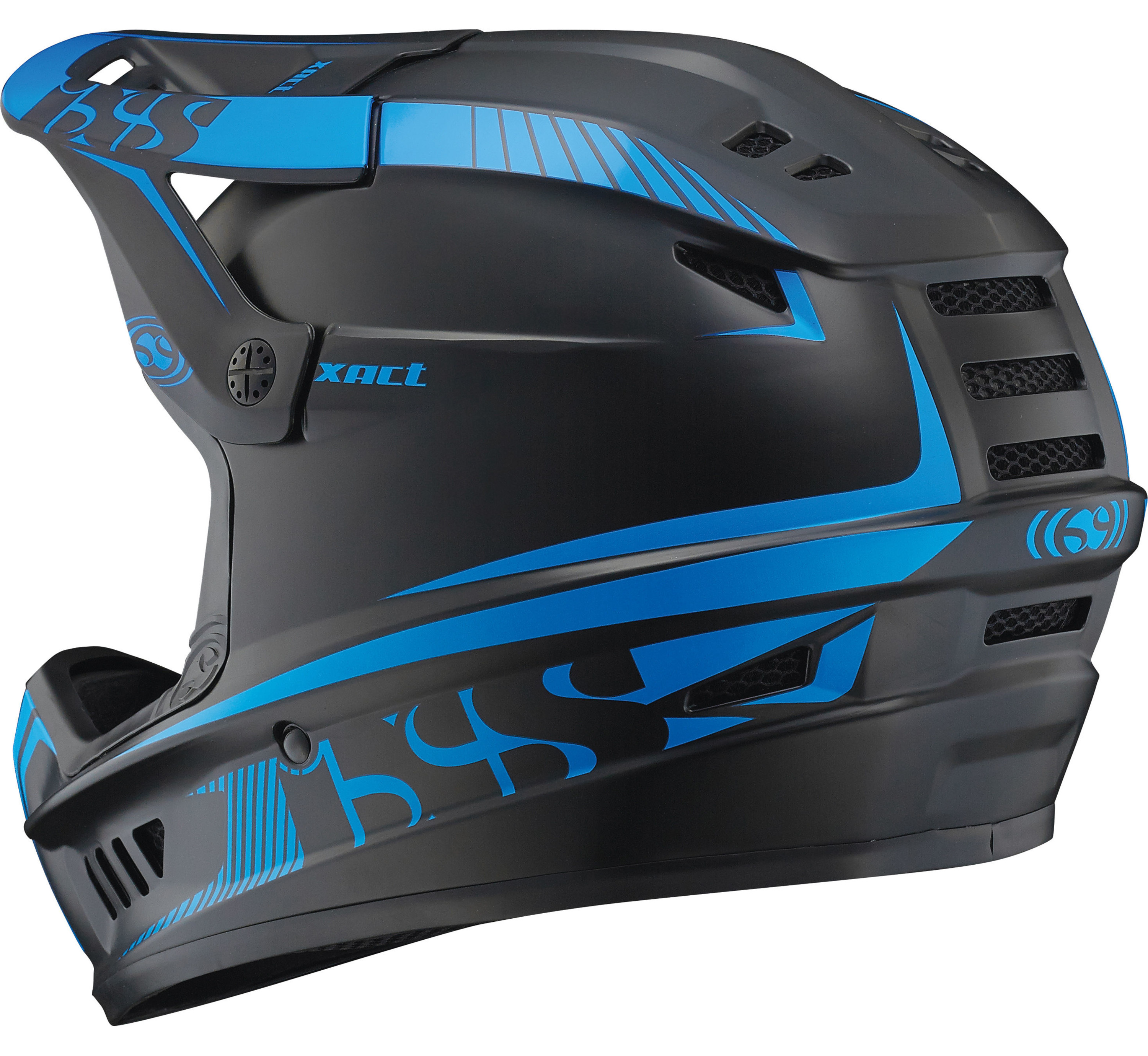 IXS Helmet XACT Black/Fluo Blue Size XS (49-52cm)