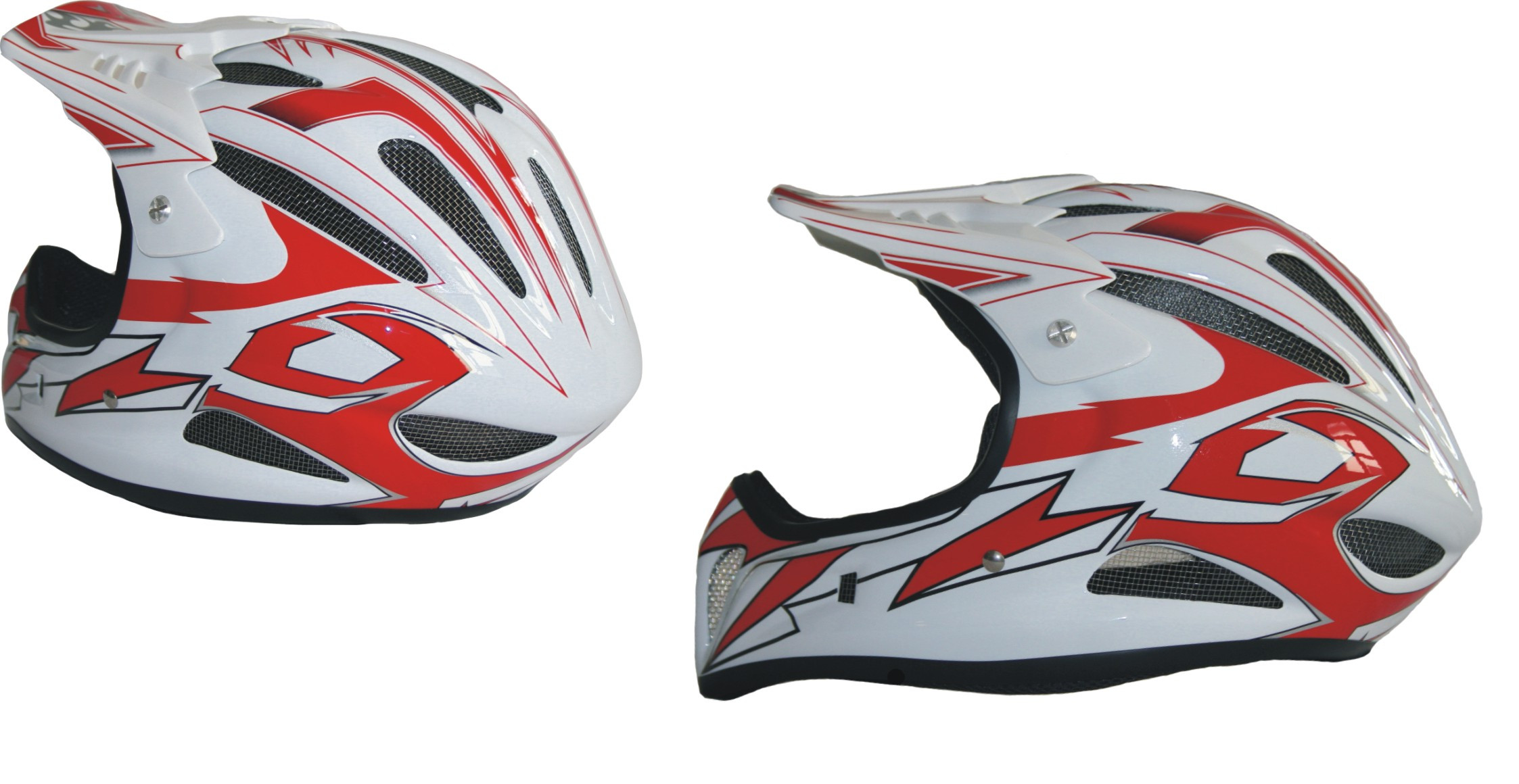 SHOCK THERAPY Helmet Full Face AIRTIME Composite White/Red Size L/XL (80092/A/LXL)