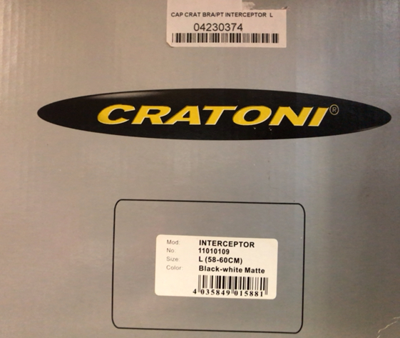 CRATONI Helmet INTERCEPTOR Black/White Matt Size L (04230374)