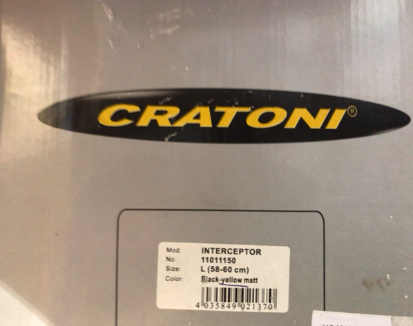CRATONI Helmet INTERCEPTOR Black/Yellow Matt Size L (04230386)