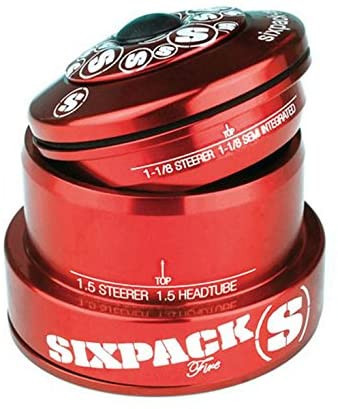 SIXPACK-RACING Headset FIRE Tapered Anod Red (811014)