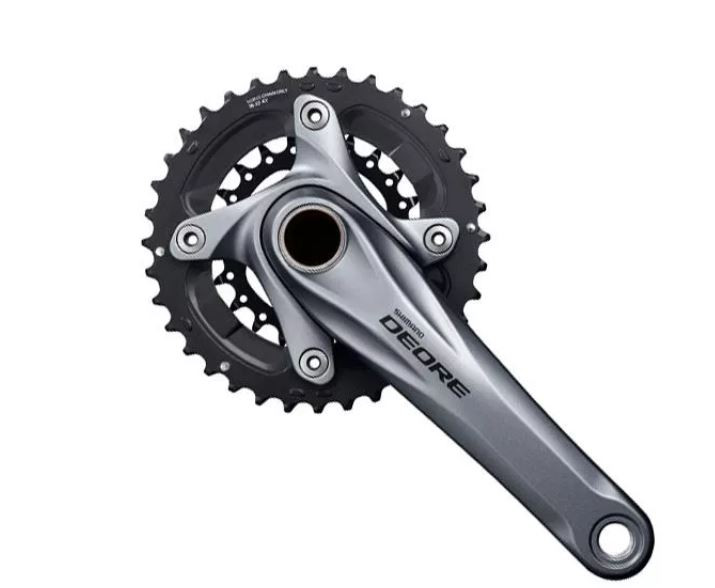 SHIMANO Chainset DEORE FC-M617 22/36 175mm w/o BB Silver (EFCM617EX62S)