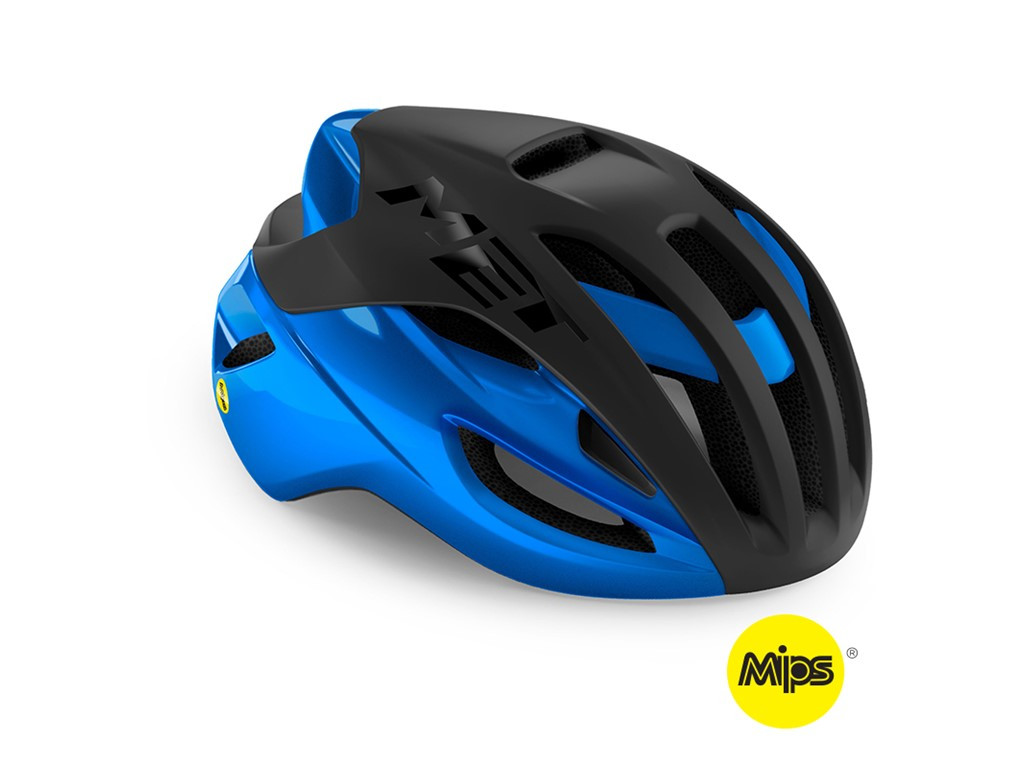 MET Helmet Road RIVALE MIPS Size M Black Blue/Matt Glossy (3HM132CE00MBN1)