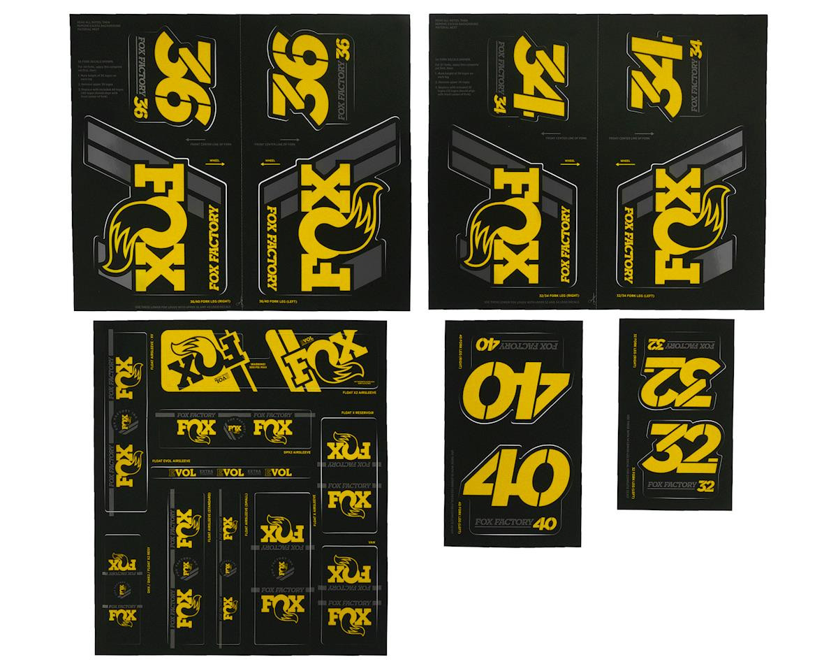 FOX RACING SHOX Kit Stickers Heritage Decal for Forks and Shocks Yellow (803-01-368)